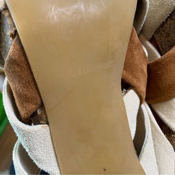 Donald J. Pliner Women's Suede Wraparound Strappy Block Heels Size 9 Shoe Sandal - Picture 13 of 13